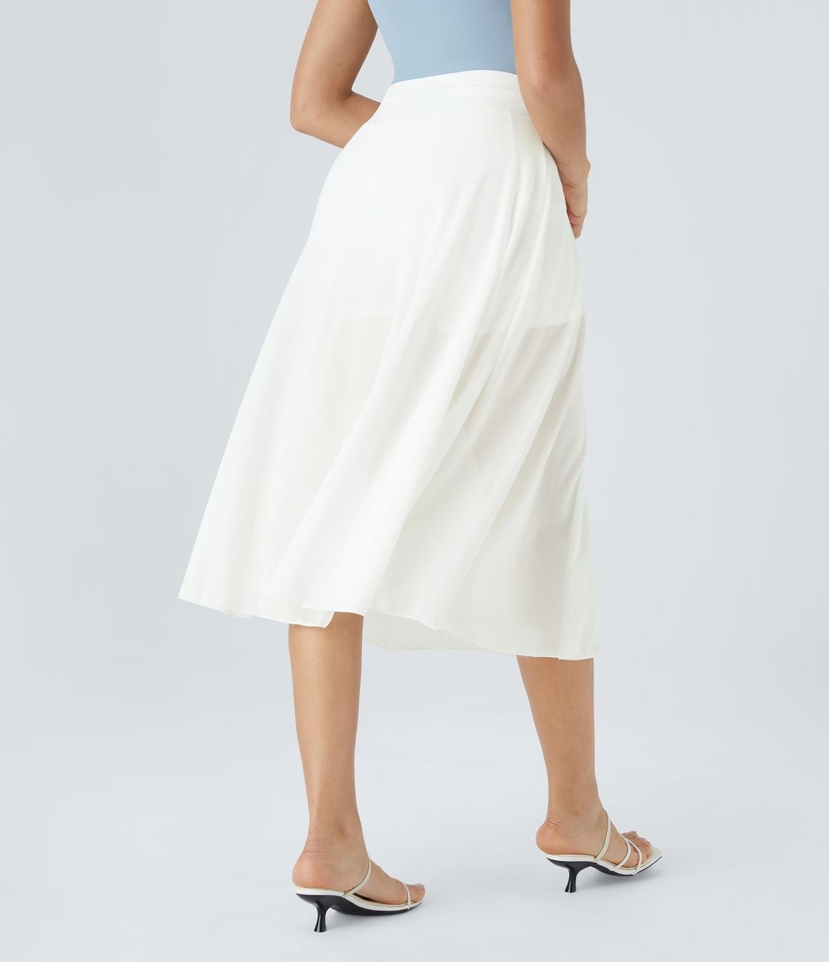 Halara Gonne: Jupe-short à poches blanche - Midi Évasée - Taille Haute – Nuovo e nell'imballaggio originale da Lausanne venduto da So5152 8