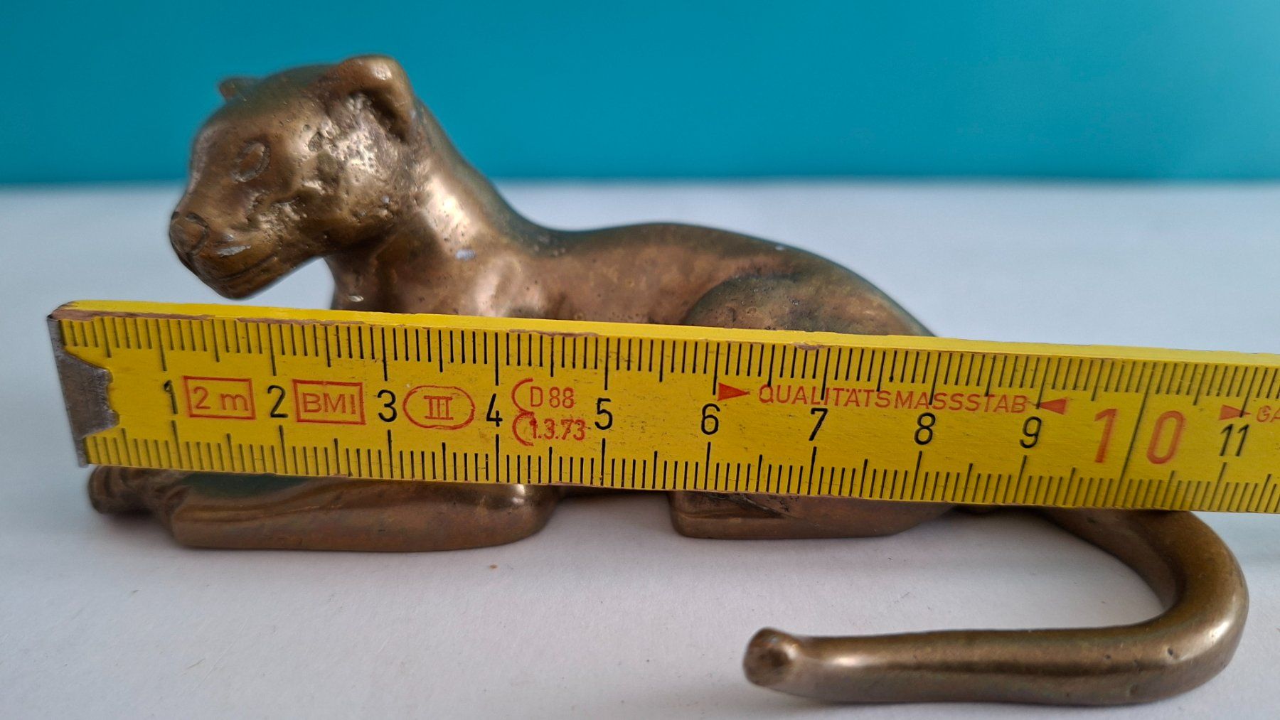 Sculture & Statue: Liegender Panther, Leopard-Figur aus Messing oder Bronze – Usato da Opfikon venduto da Diversamente 8