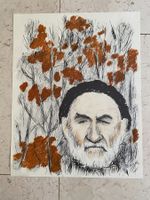 Hans Berger Selbstportrait - Farblithographie
