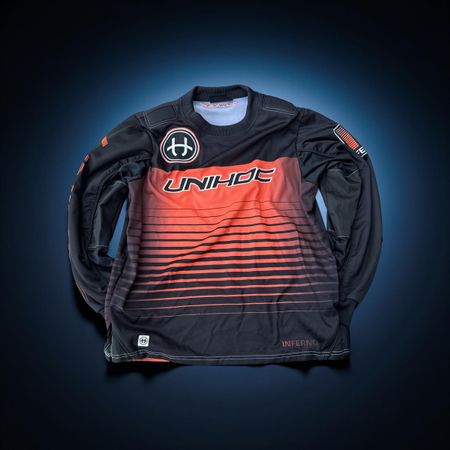 Unihoc Floorball Jersey „Inferno“ – Schwarz/Orange