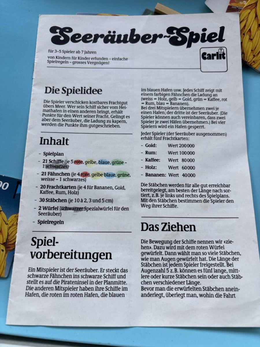 Carlit Spiele: Seeräuber Spiel Brettspiel gebraucht – Gebraucht aus Kriens von mir_v8ww 2