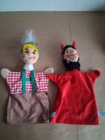 2 seltene KERSA Handpuppen: Älpler-Junge & Teufel