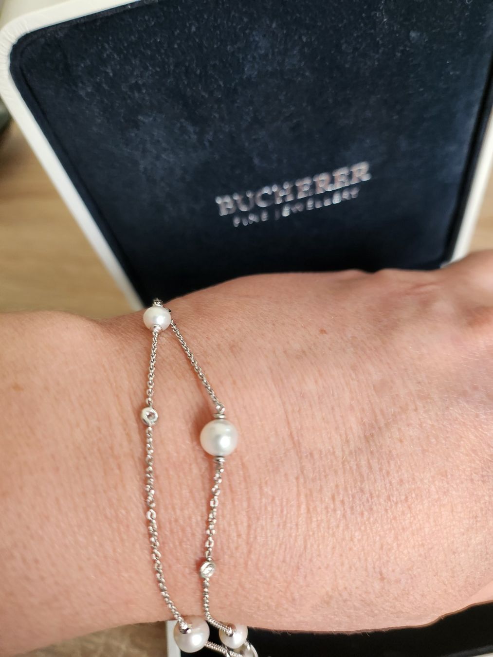 Bucherer Bracciali & Braccialetti: Bracelet " Bucherer " . Weissgold 18k, Perlen – Usato da Dietikon venduto da Oxana01 2