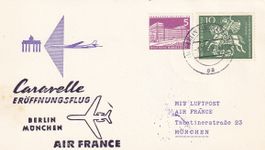 Erstflug Air France Caravelle Berlin - München 1961