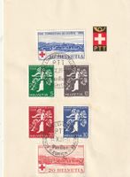 PTT-Bögli mit Zu. Nr. 228 - 231 und 240 - 241