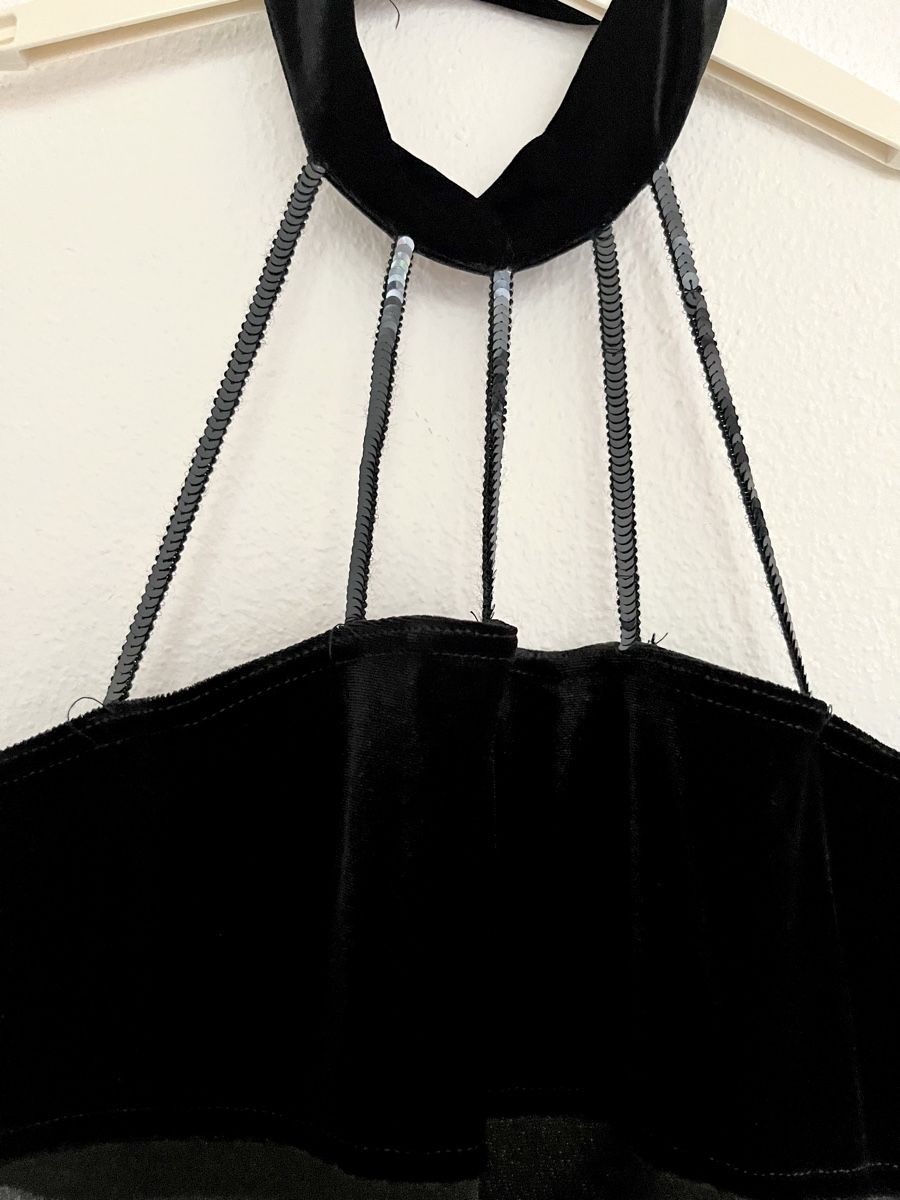 Tally Weijl Vestiti: Exklusives Schwarzes Samtkleid mit Netz-Einsatz - Grösse S – Usato da Basel venduto da JJ.Elena 3