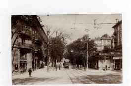 Lausanne Tram Foto AK 1919