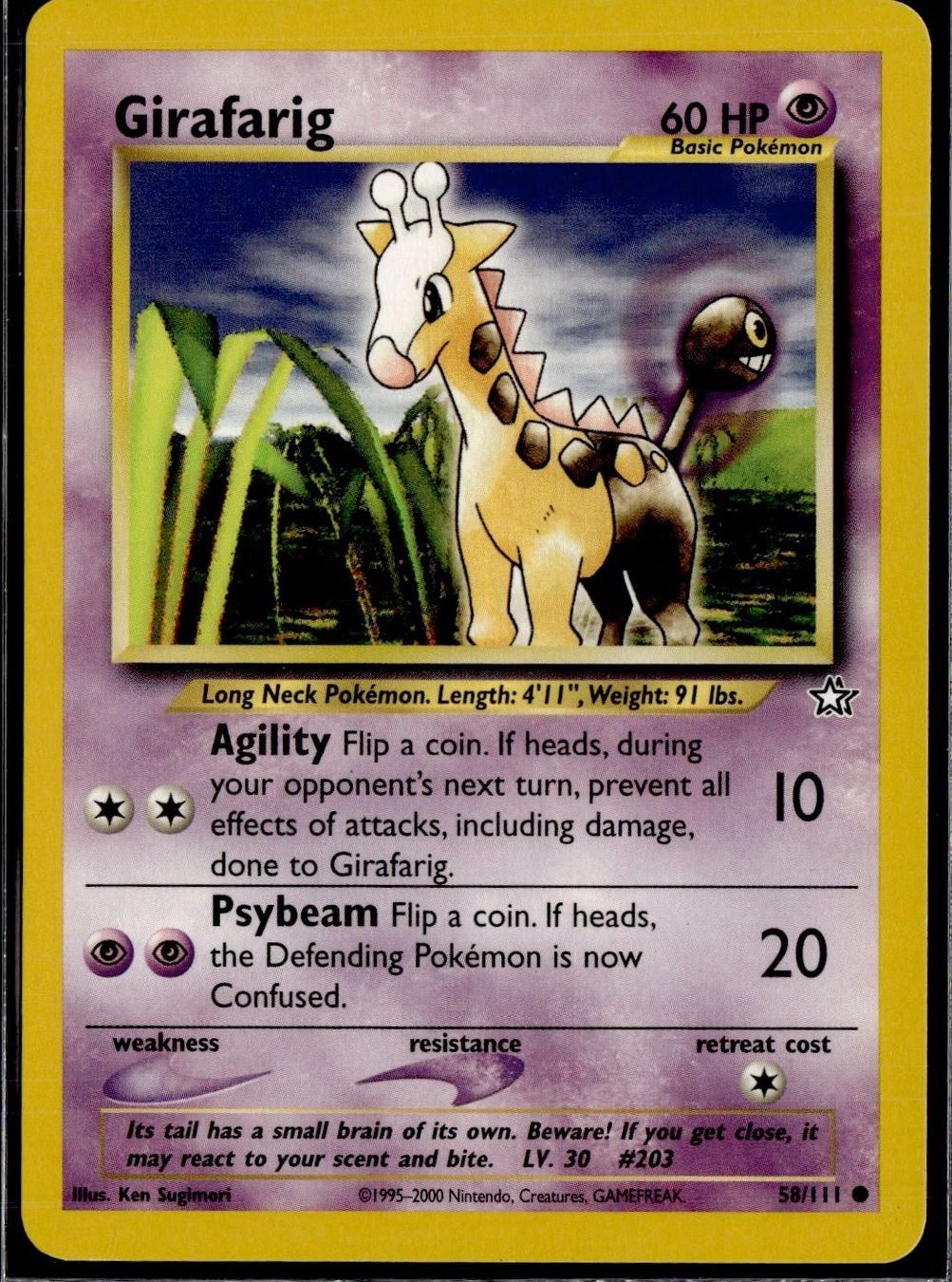 Pokémon Sammelbilder & Trading cards: Girafarig 58/111 Neo Genesis – Gebraucht aus Zürich von pokemon_cards