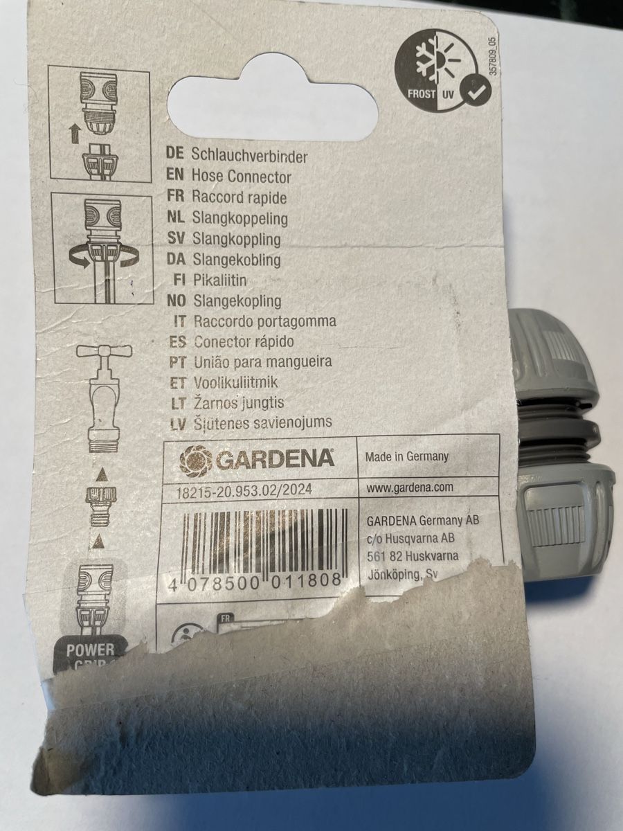 Gardena Tubi & Tubi flessibili: Gardena Schlauch-Verbinder NEU – Nuovo e nell'imballaggio originale da Basel venduto da Gundeli-25 1