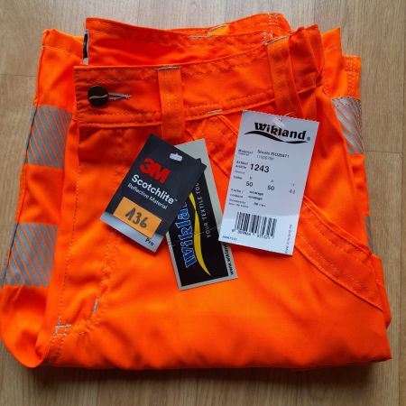 Arbeitshose Wikland Reflex NEU, Gr. 44, orange, kurz, Nr.136