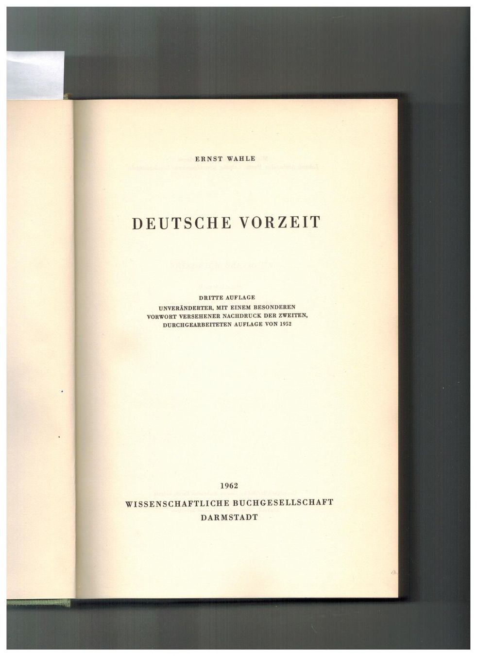 Libri: Archäologie: Deutsche Vorzeit – Nuovo (secondo la descrizione) da Biel-Benken BL venduto da rud_yc8p