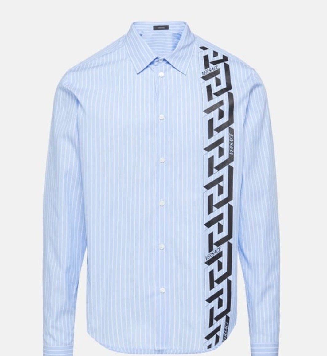 Versace Hemden: Fabrikneu Versace Herren Hemd, Grösse 39, hellblau gestreift – Neu und originalverpackt aus Scherz von lacoste30