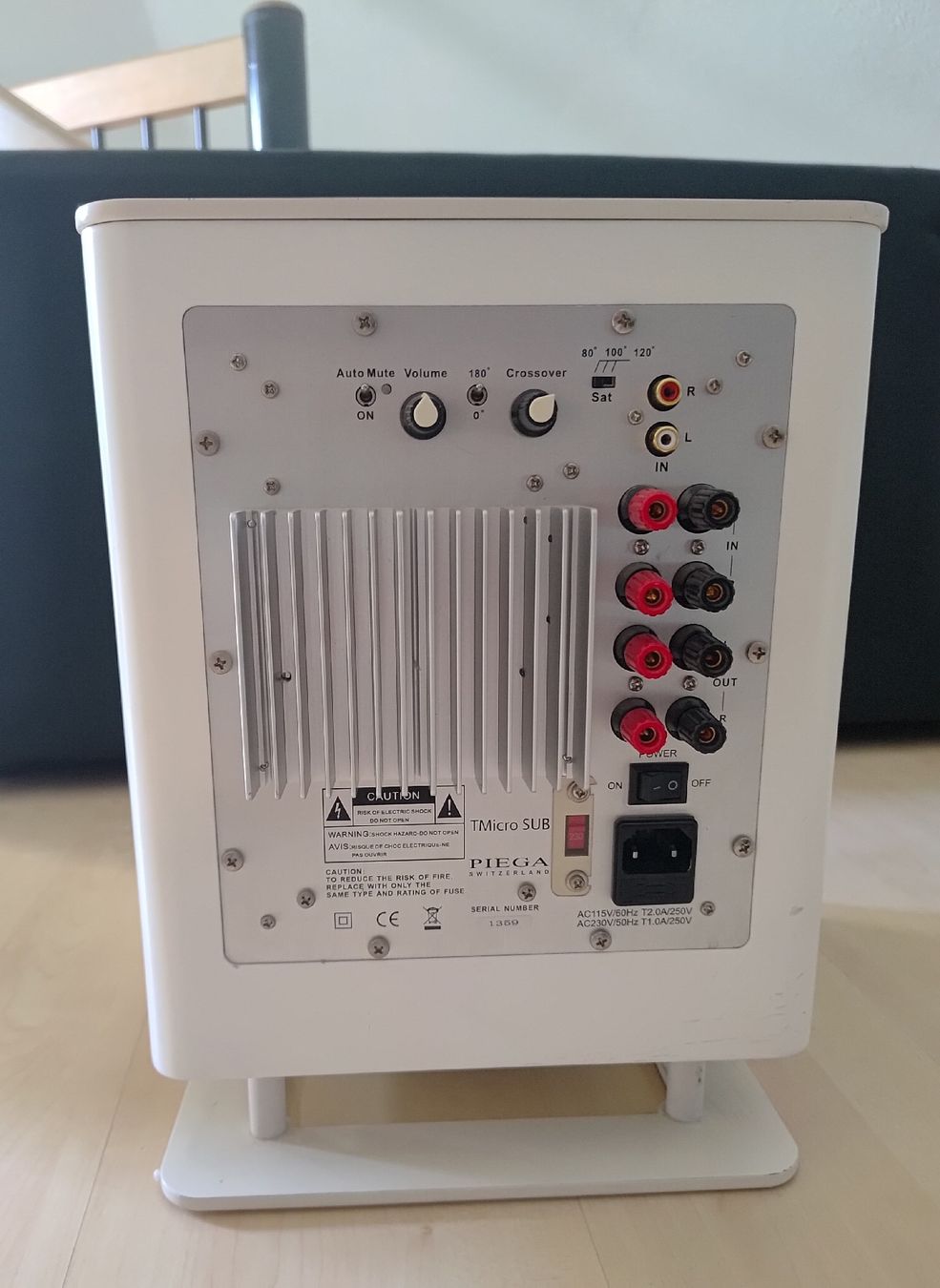 Piega Haut-parleurs: PIEGA TMicro Subwoofer Weiss  – D'occasion à Uznach par Kev_le_Chef