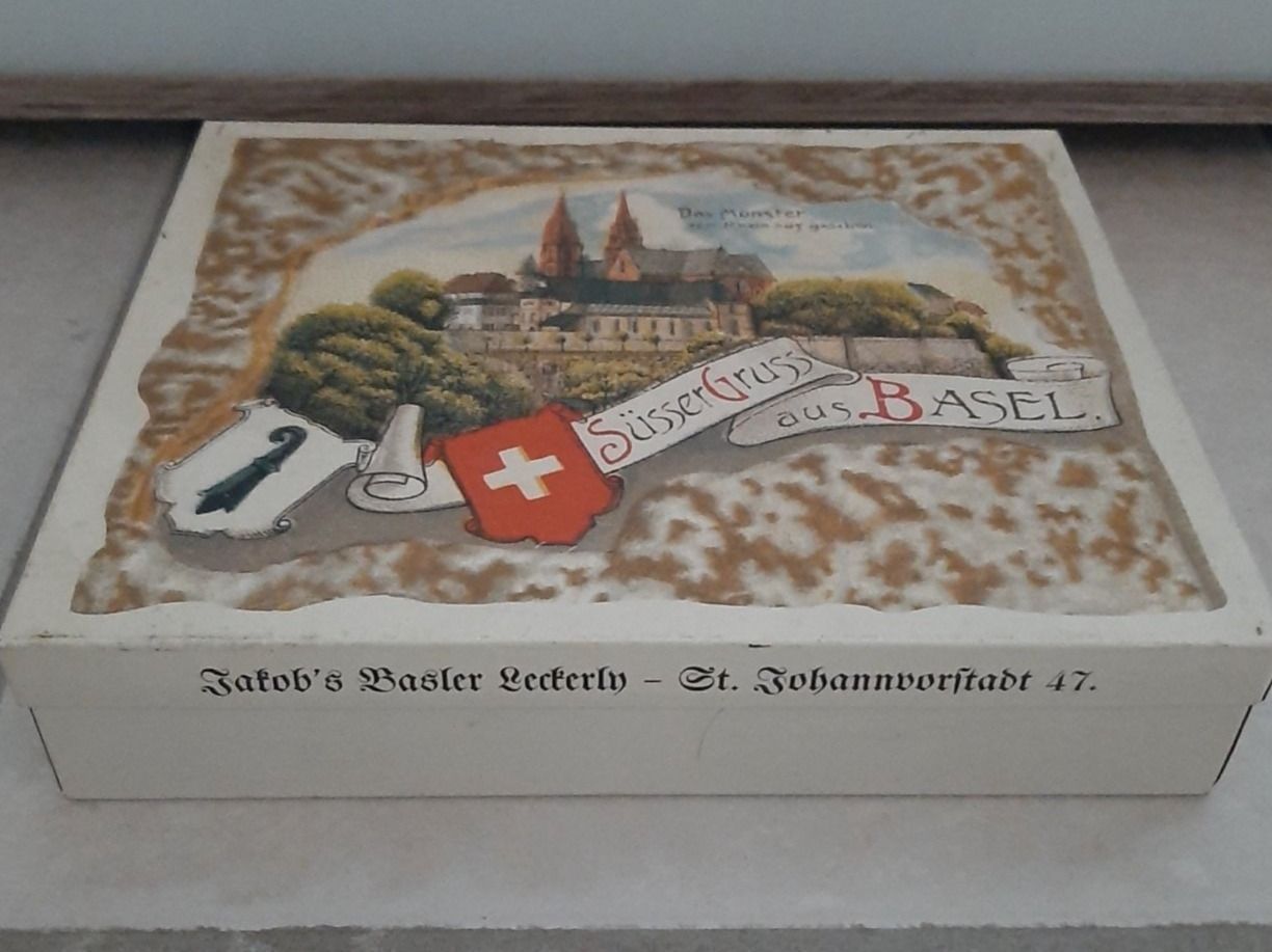 Barattoli: Blechdose Süsser Gruss aus BASEL. – Usato da Buchs AG venduto da Cuescu