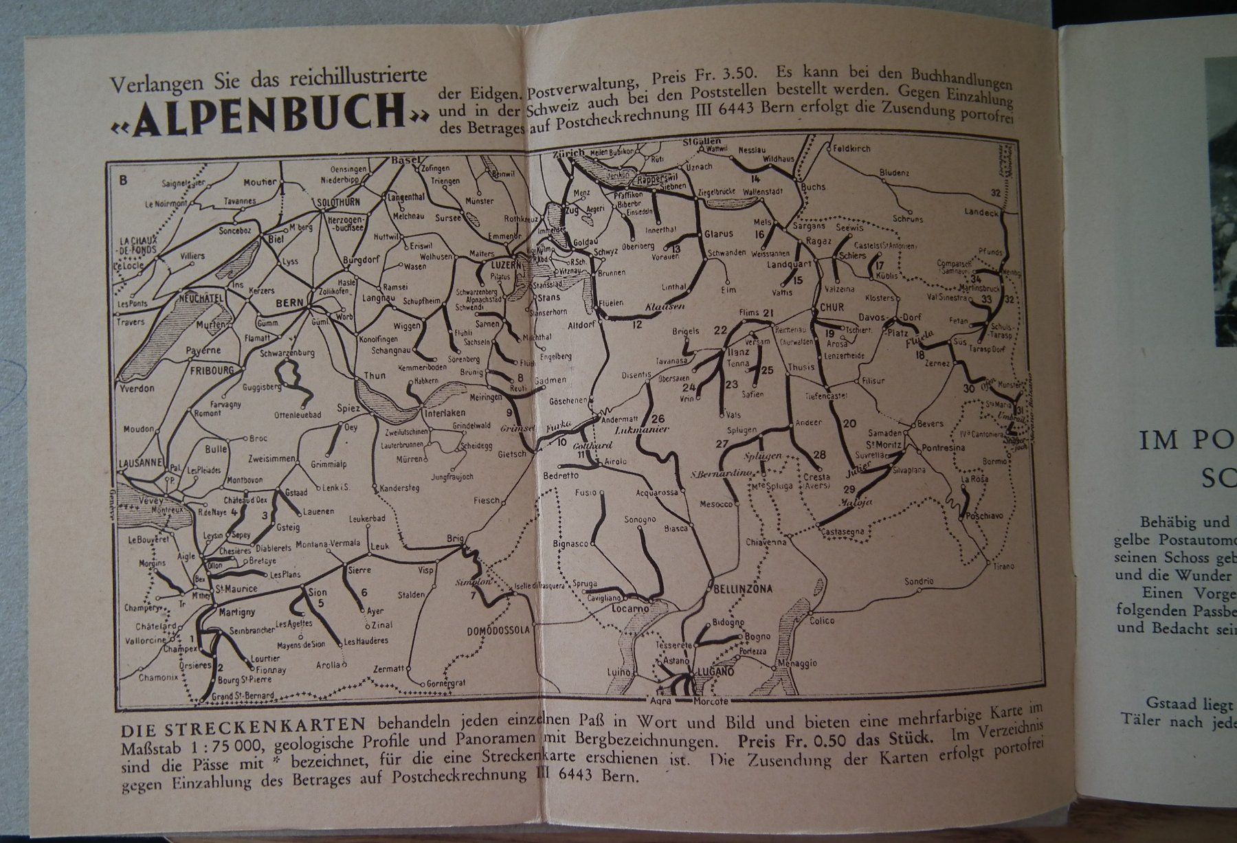 Dokumente: 1929 Broschüre  Schweizerische Alpenpost – Gebraucht aus Kriens von WULLU99 2