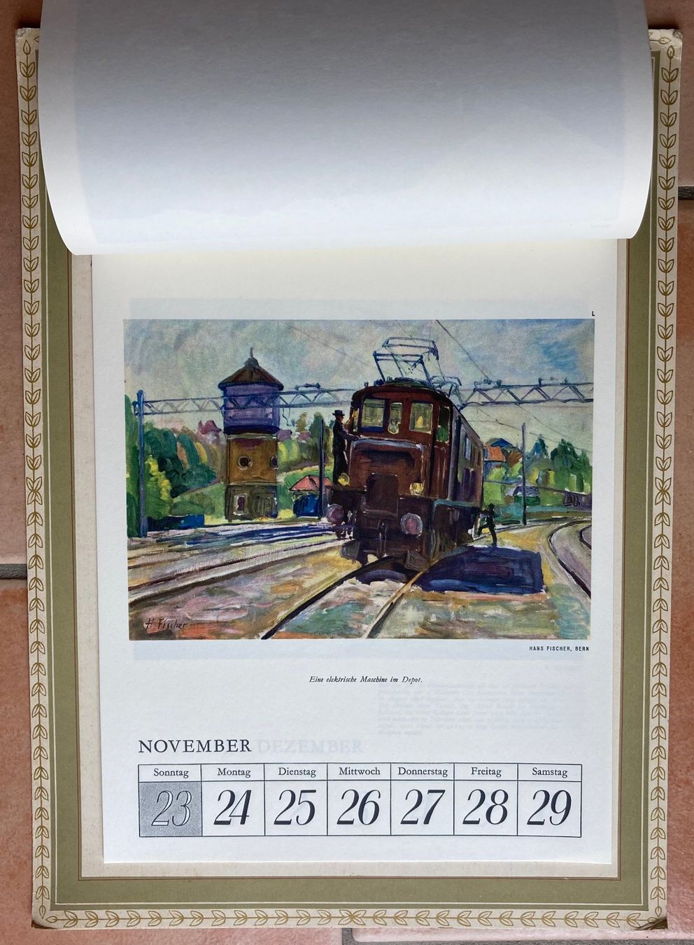 Calendari: Calendrier 100 Jahre Schweizer Eisenbahnen 1947 – Usato da Versoix venduto da Decapod 7