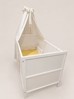 Babybett Komplettset, weiss, mit Himmel