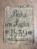 Antiker Jutesack Jute Sack von 1859 Bürky von Biglen