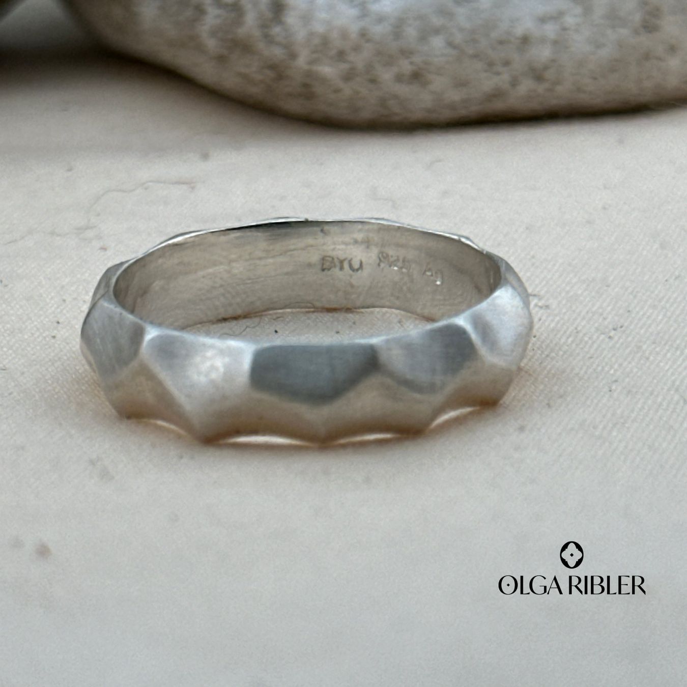 Olga Ribler Bagues: Silber Ring 925 matt  Grösse 59 – Neuf (Voir description) à Luzern par Schmuckoutlet 3