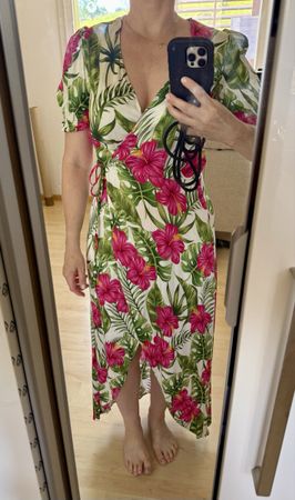 St. Barth Wickelkleid Blumenmuster Hibiskus Poupette S