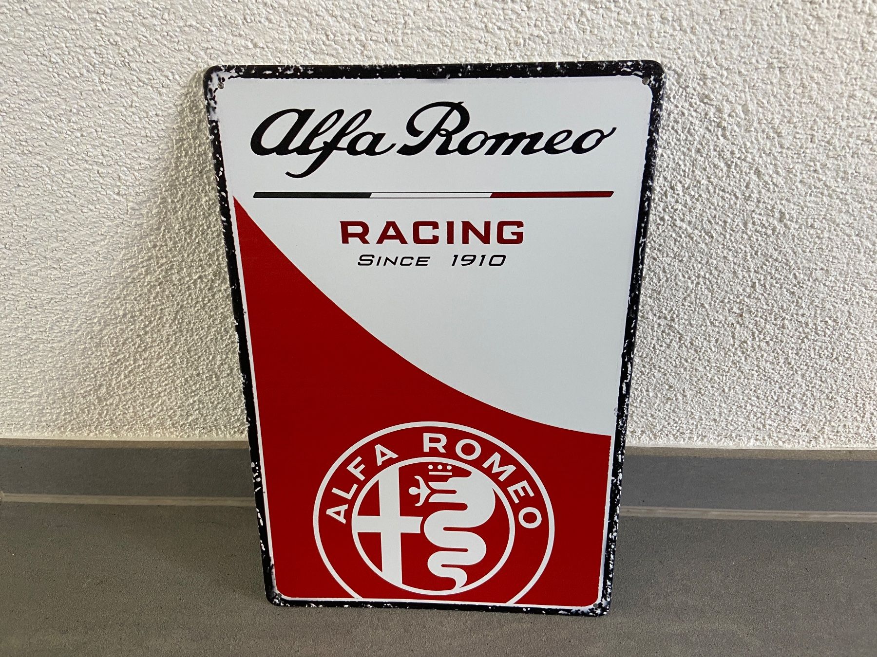 Insegne: ALFA ROMEO RACING  / ANGEBOT METALL SCHILD – Nuovo e nell'imballaggio originale da Seon venduto da Aaargauer01 7