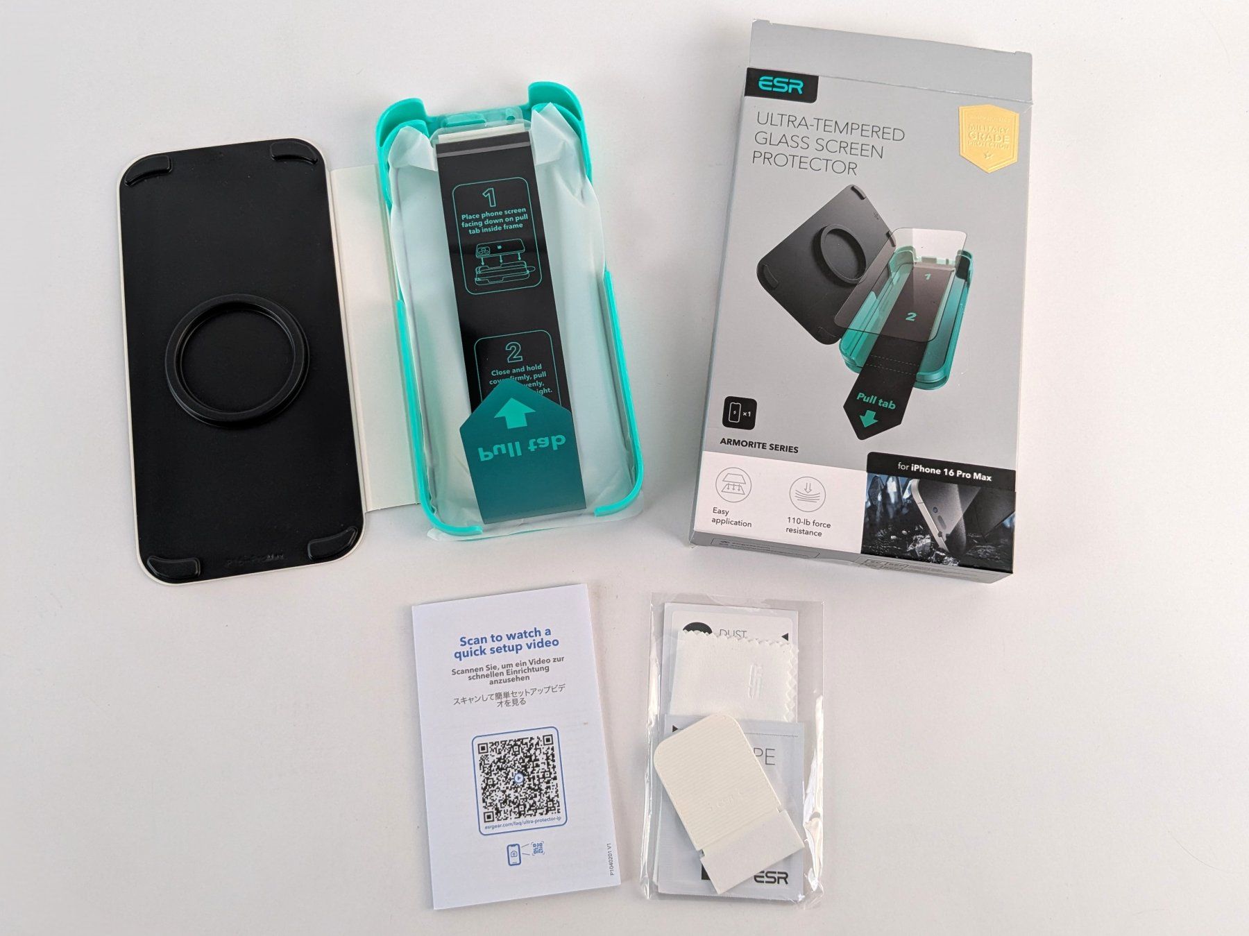 Cover & Protezioni schermo: ESR Armorite Displayschutz iPhone 16 Pro Max – Nuovo (secondo la descrizione) da Dintikon venduto da Restwert_Dintikon 1