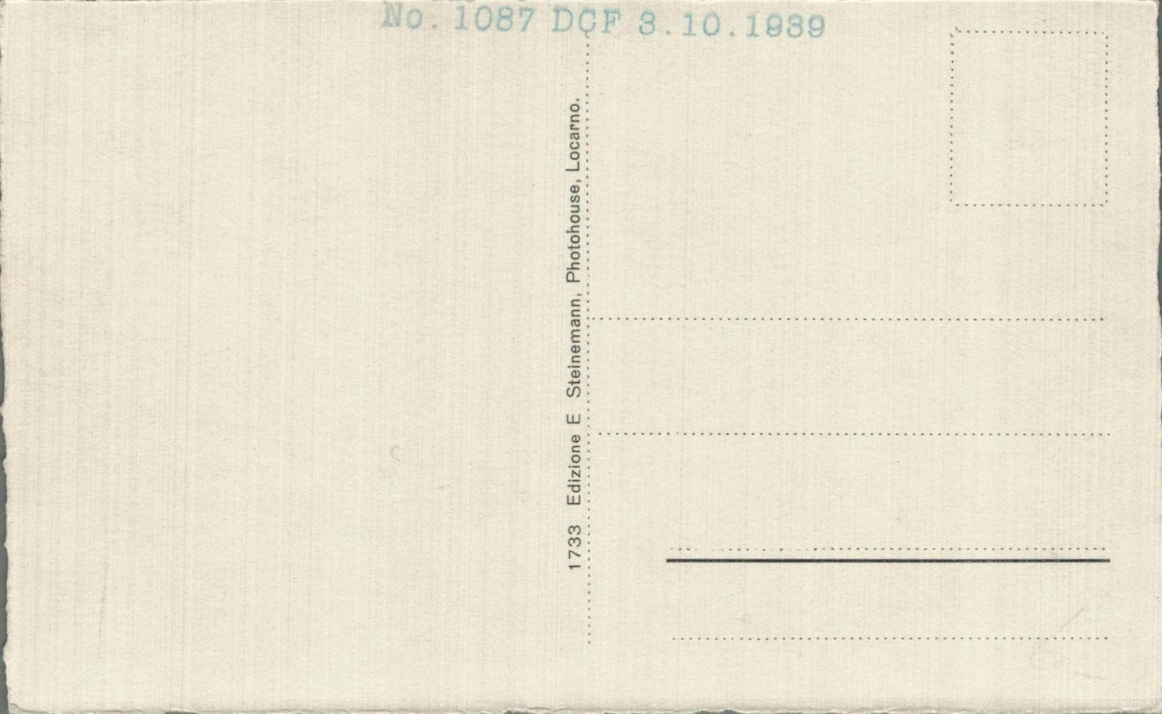 Ansichtskarten: Alte Ansichtskarte St. Abbondio am Lago Maggiore, 1939 – Gebraucht aus Luzern von Kartenansicht 1