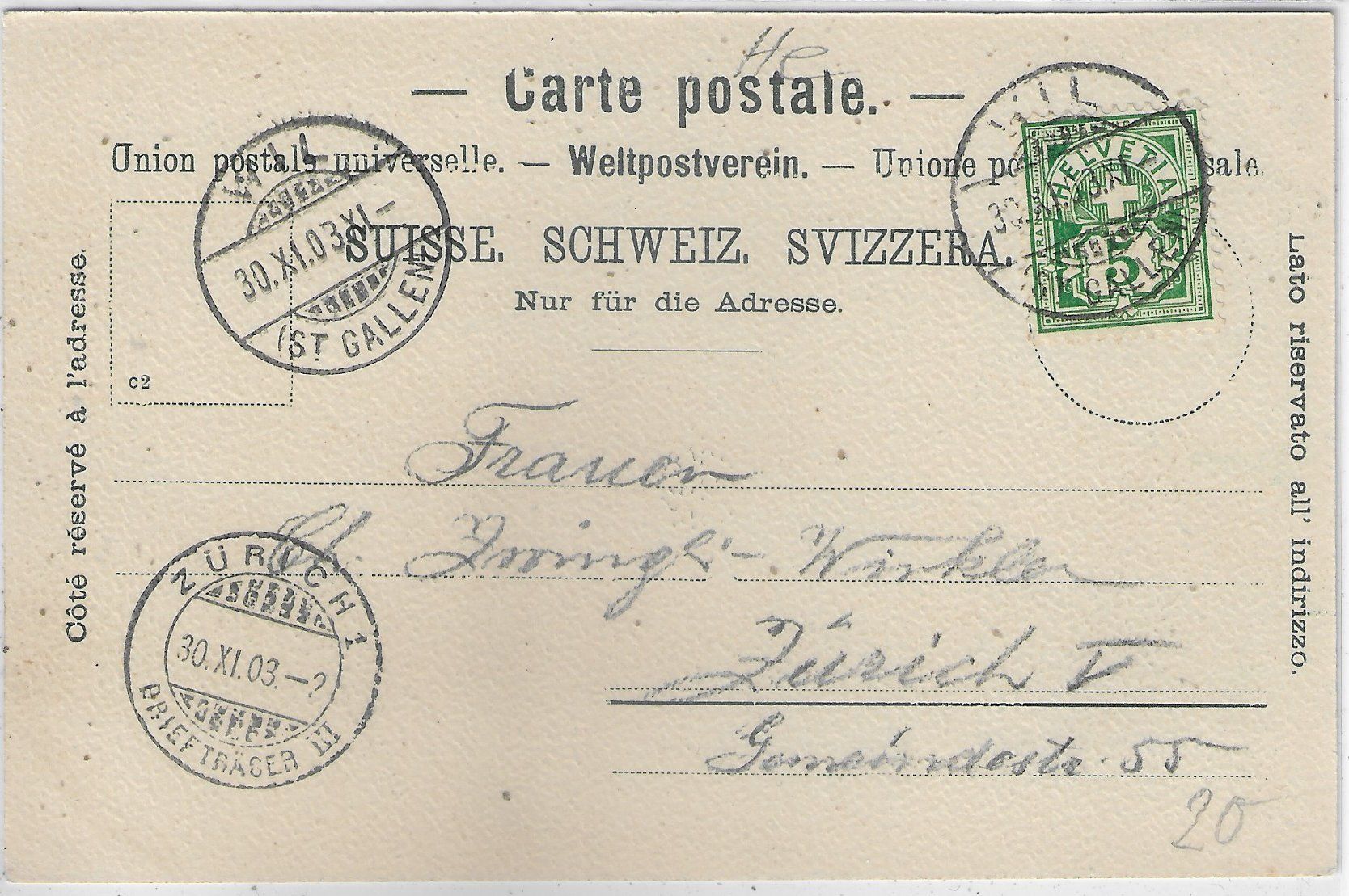 Cartoline postali: Gruss aus Wil SG - Generalansicht – Usato da Ettingen venduto da Kartenplanet 1
