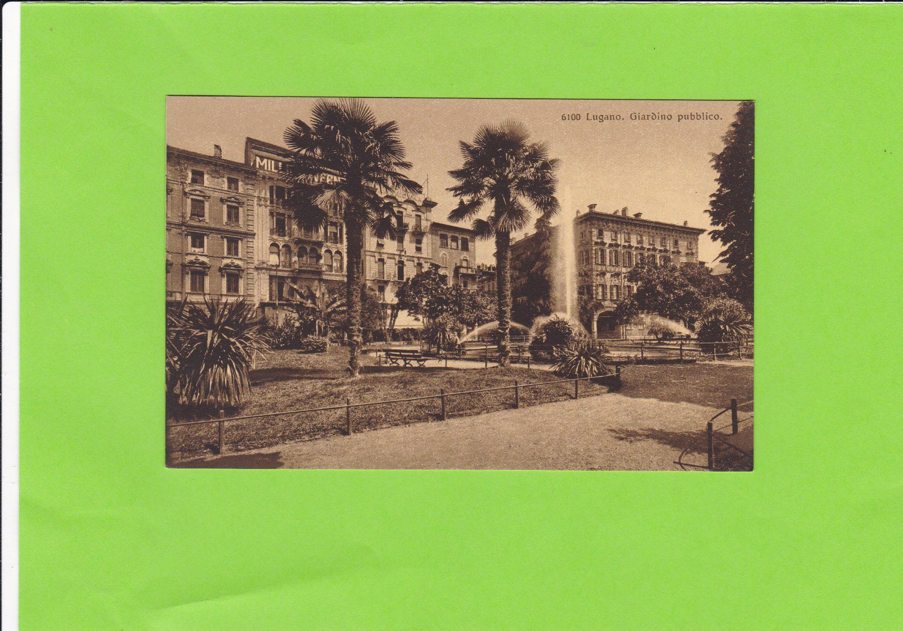 Cartoline postali: Lugano, Giardino pubblico – Usato da St. Peterzell venduto da neckertal