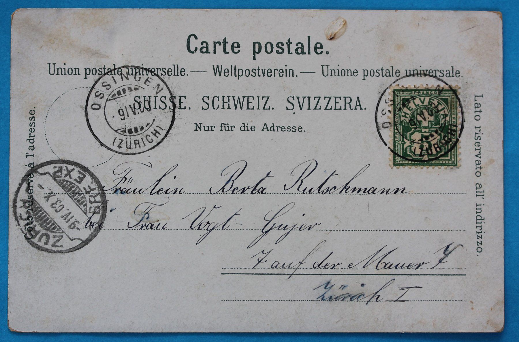 Ansichtskarten: OSSINGEN LITHO AK – Gebraucht aus Lotzwil von pirolh 1