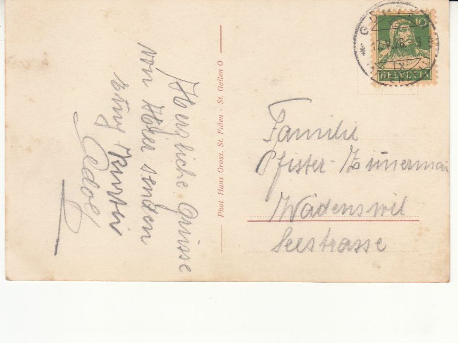 Cartoline postali: Wildkirchli 1926 – Usato da Bürglen TG venduto da StampGraf 1