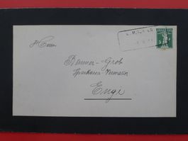 1922, seltener Aushilfsstempel von ELM (GLARUS) m. Nr.125III