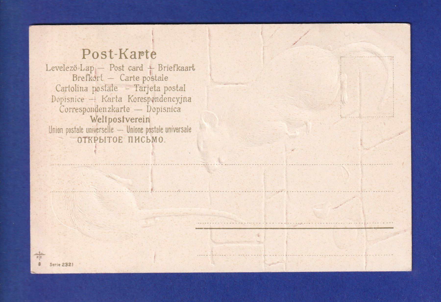 Ansichtskarten: SOURIS - Carte gauffrée – Gebraucht aus Pully von nicecards-shop 1