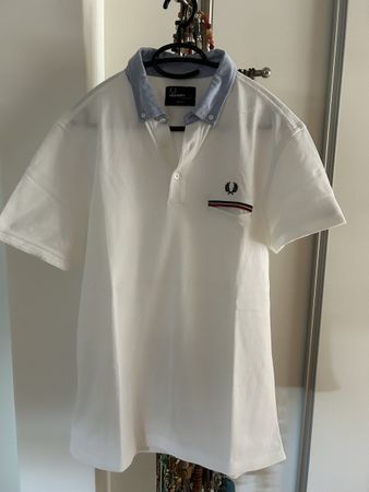 Fred Perry Poloshirt white Gr. L (slim fit)