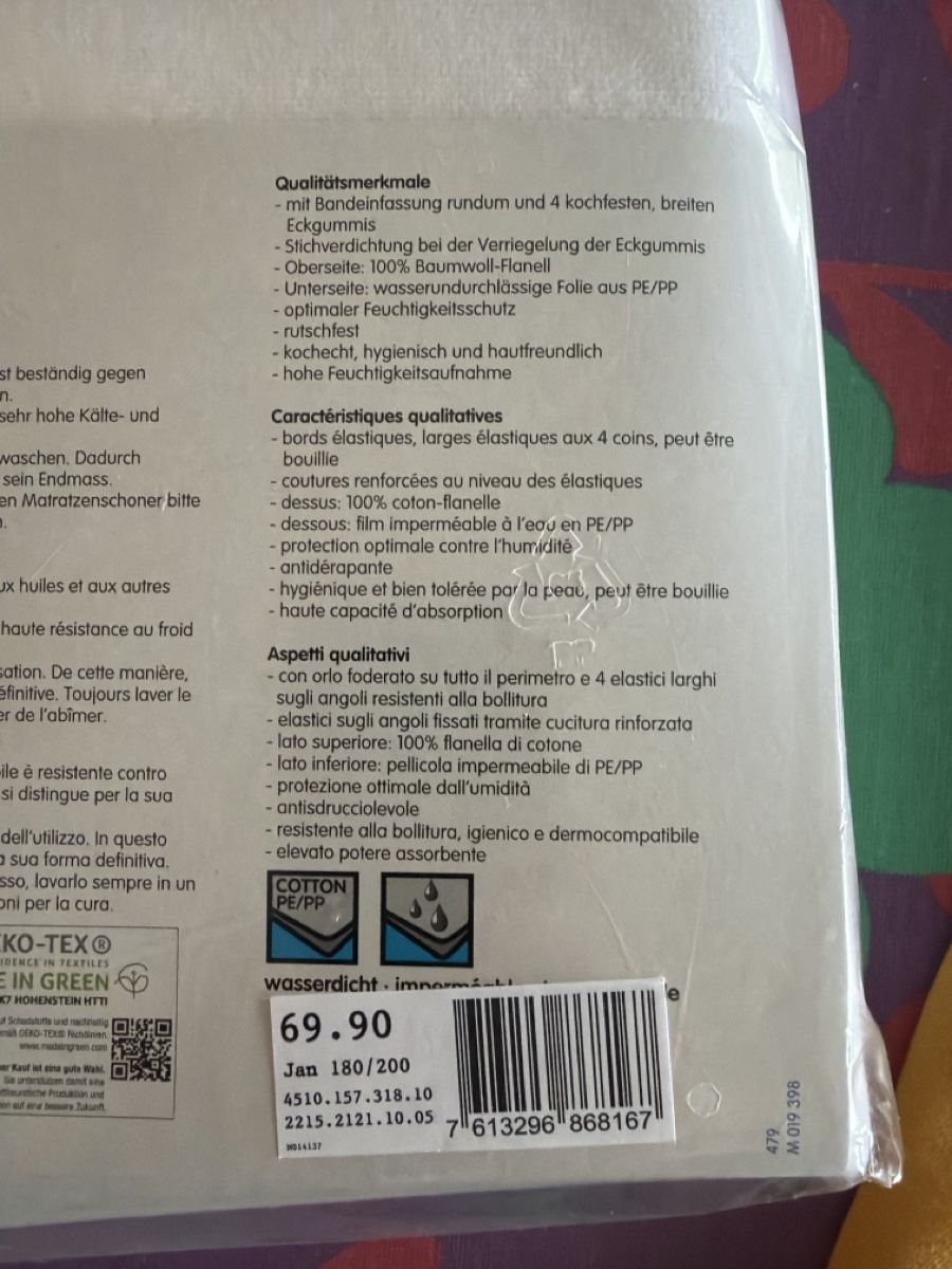 Biancheria da letto: Molton Matratzenschutz 180x200 – Usato da Oberrohrdorf venduto da Mariann79 4
