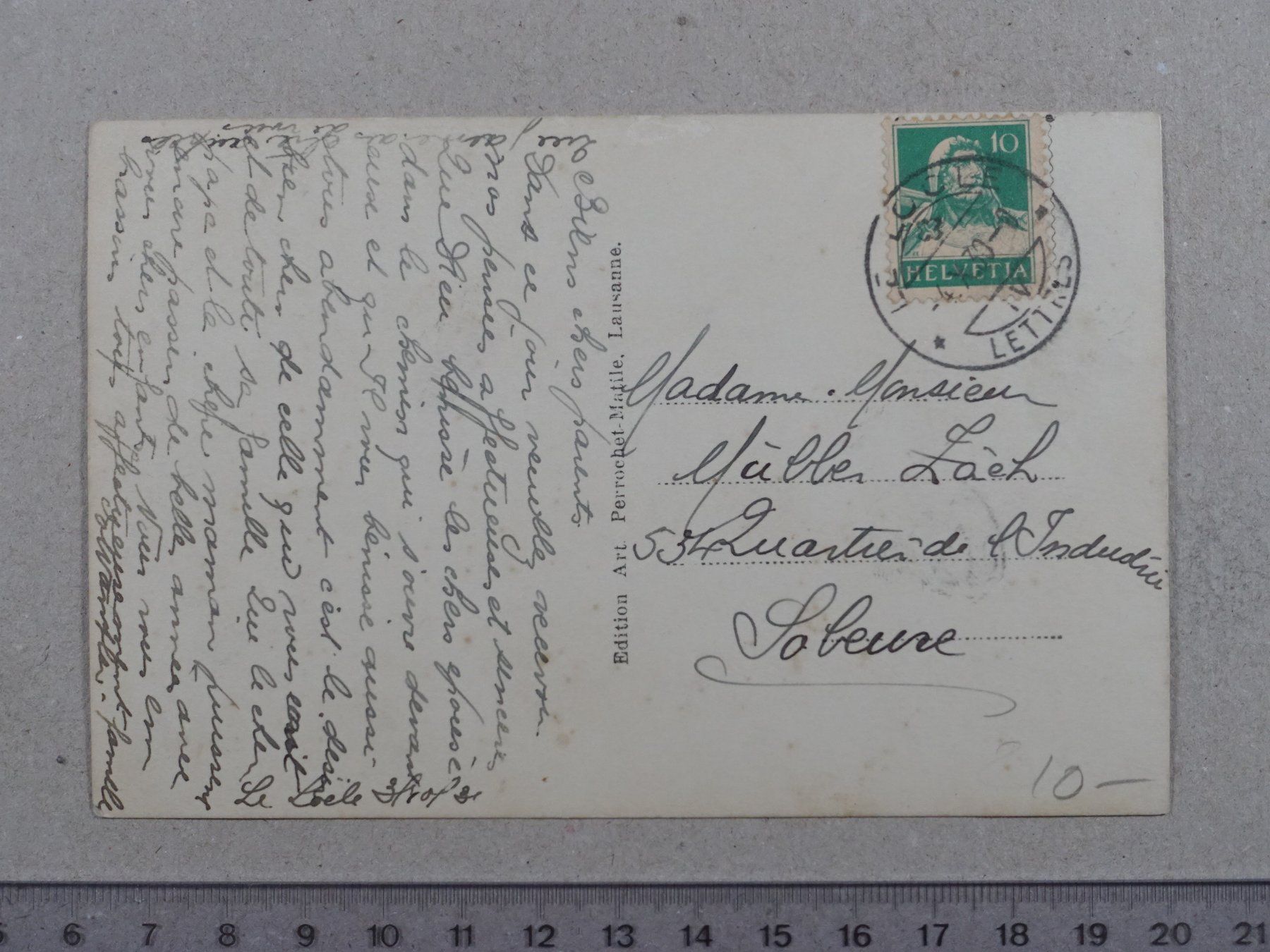 Cartoline postali: Le Locle, 1930 – Usato da Lenzburg venduto da fh1 1