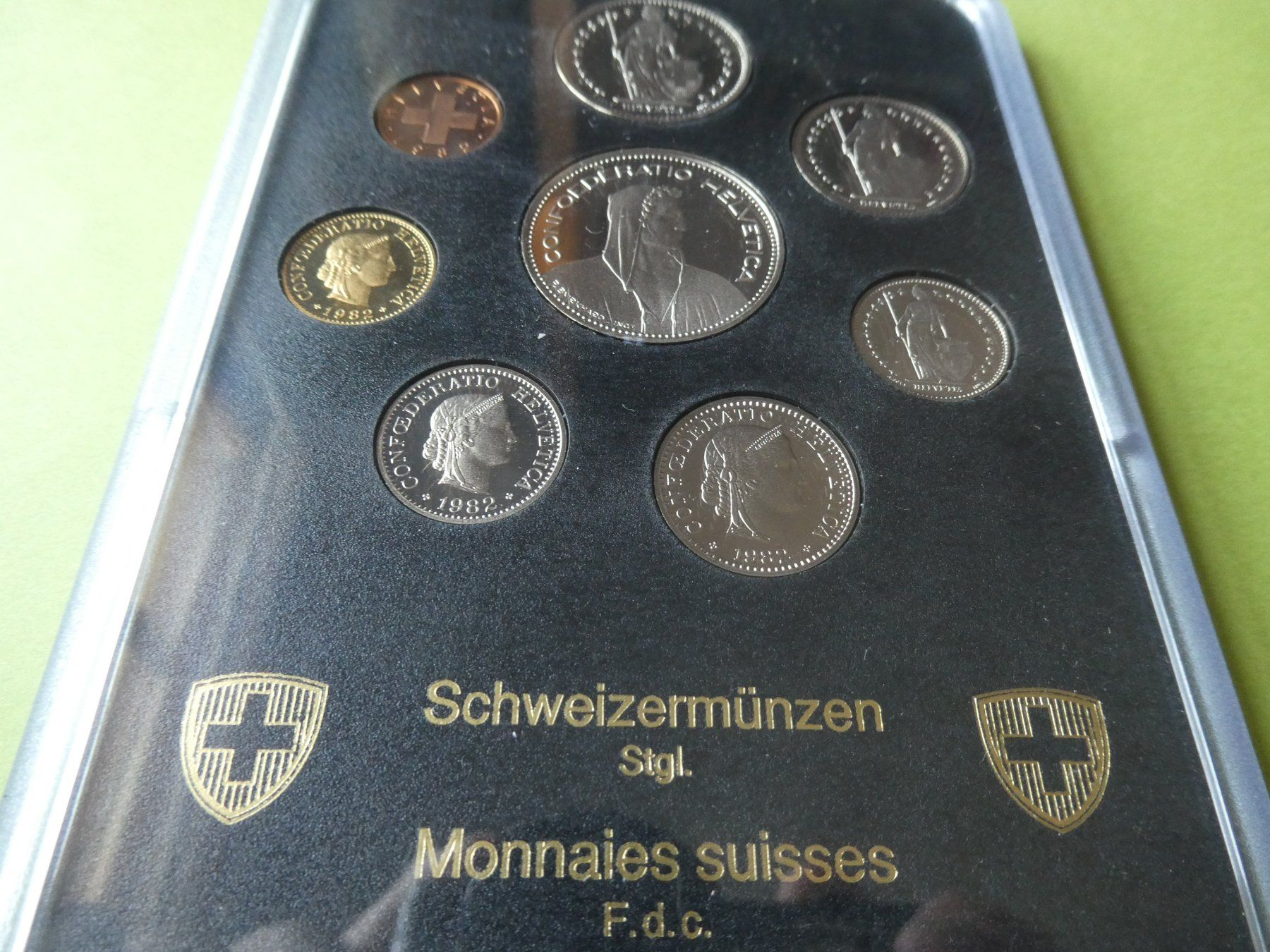 Alle Münzen: Schweiz 1982, Münzsatz  stempelglanz – Neu (gemäss Beschreibung) aus Hinterforst von Rohusri 1