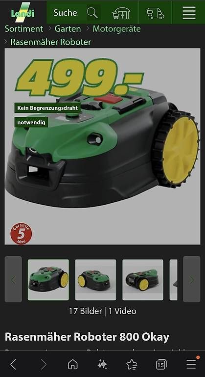 Tagliaerba: Rasenmäher Roboter Okay 800 – Usato da Nürensdorf venduto da el_pablo_escobar