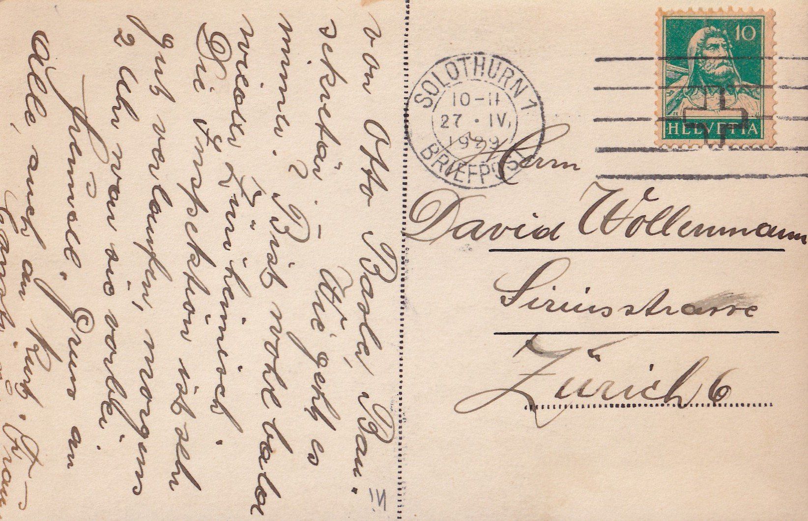 Cartes postales: Solothurn Einzelhaus Privataufnahme – D'occasion à Olten par clotaldi 1