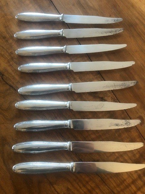 Christofle Posate: 9 anciens couteaux Christofle Paris – Usato da Chézard St Martin venduto da schmitt 4