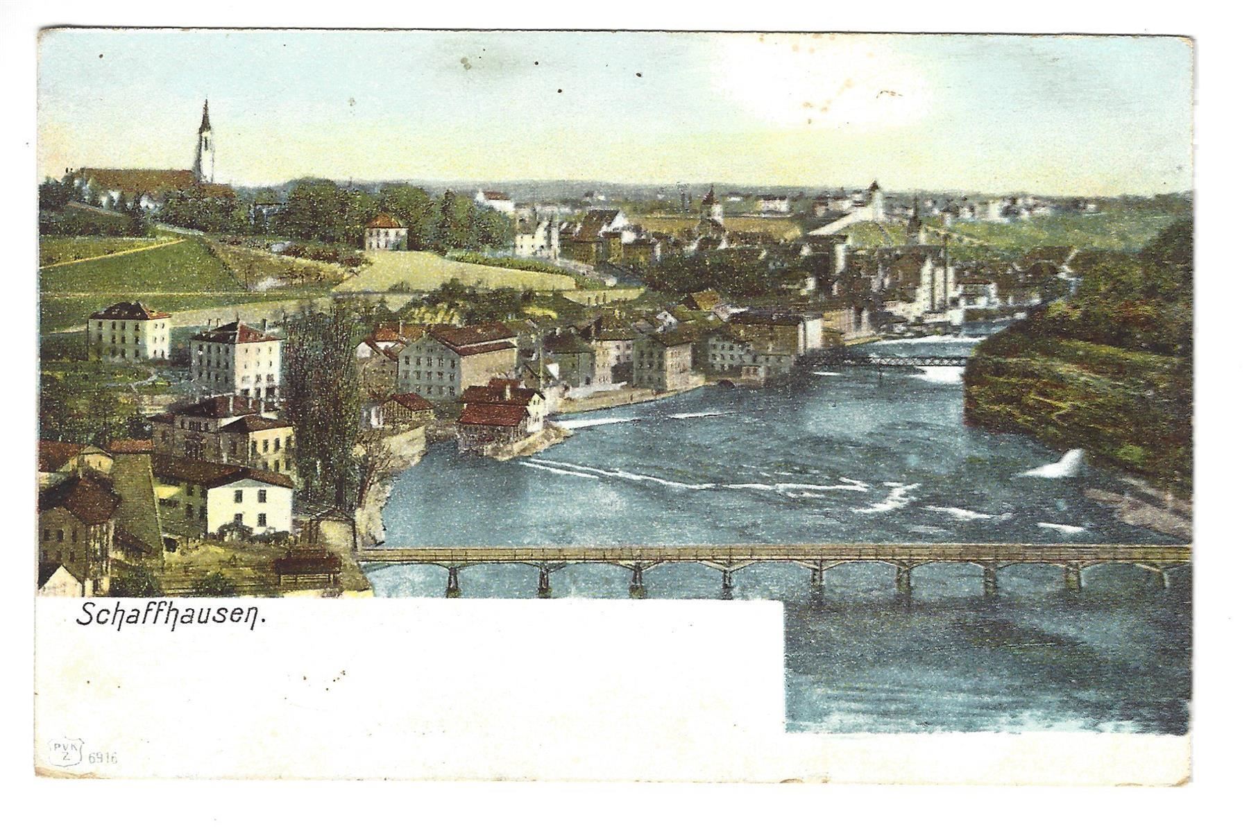 Ansichtskarten: AK 6916 Schaffhausen Rheinfall Munot – Gebraucht aus Frauenfeld von Astra13