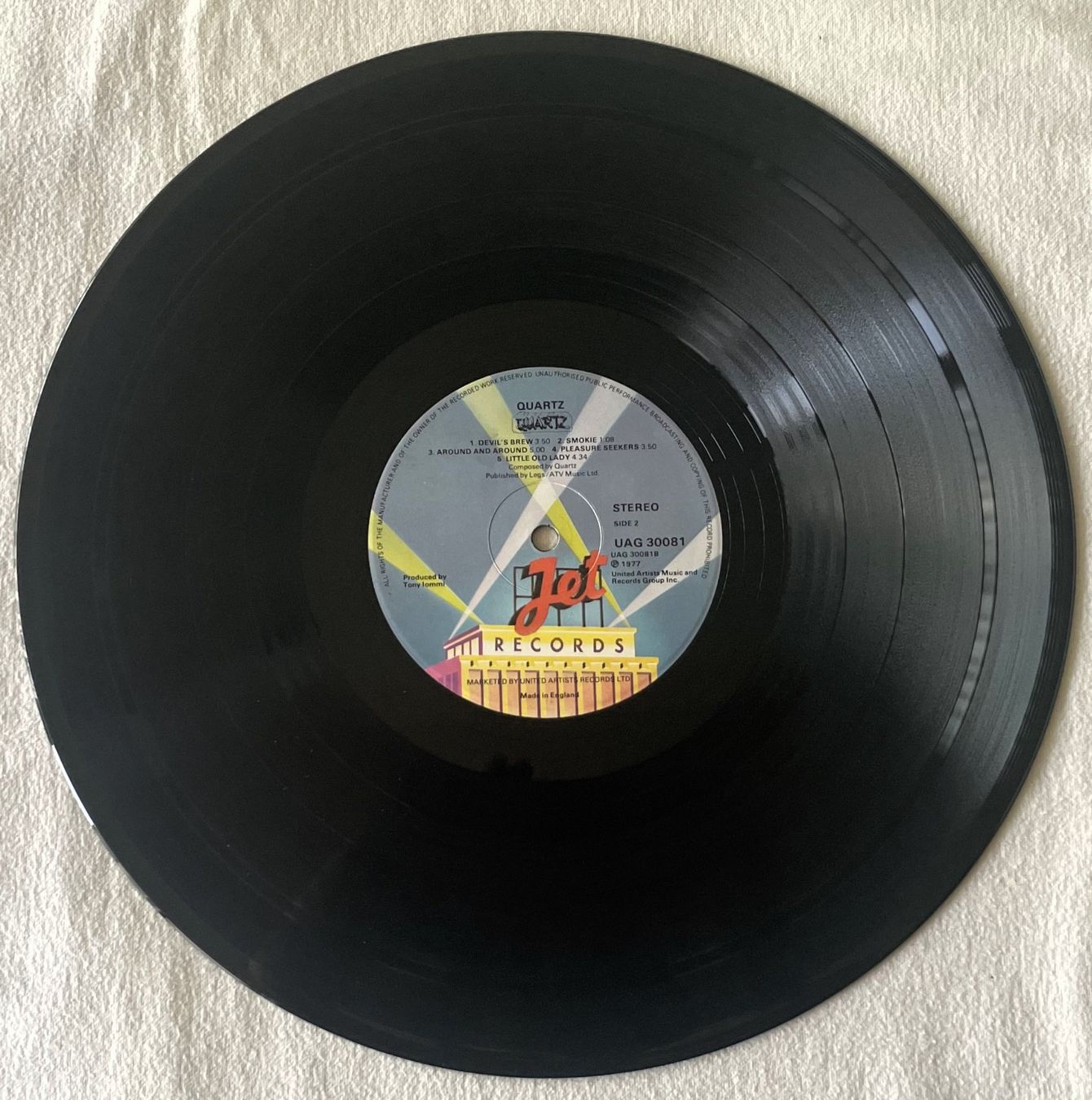 Dischi in vinile: Quartz - Quartz - LP - 1977 - OIS - First Press - Jet Record – Usato da Uster venduto da Zardodel 3