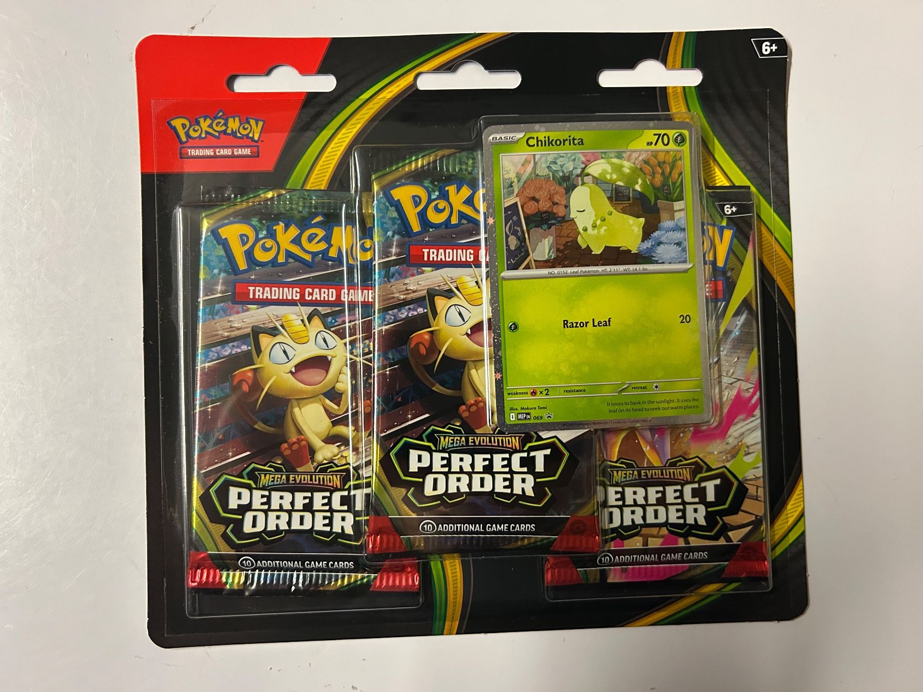 Pokémon Carte collezionabili: Pokemon Mega Evolution: Perfect Order 3-Pack Blister EN – Nuovo e nell'imballaggio originale da Wangen an der Aare venduto da SG94