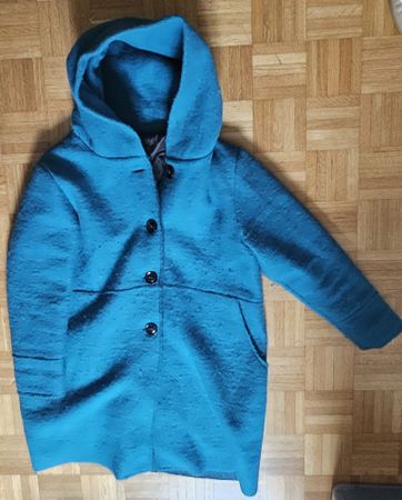 Manteau Laine/Feutrine turquoise Taille Unique