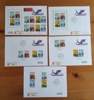 FDC Lot: 200 Jahre Tourismus 04.09.1987 / 5 Briefe