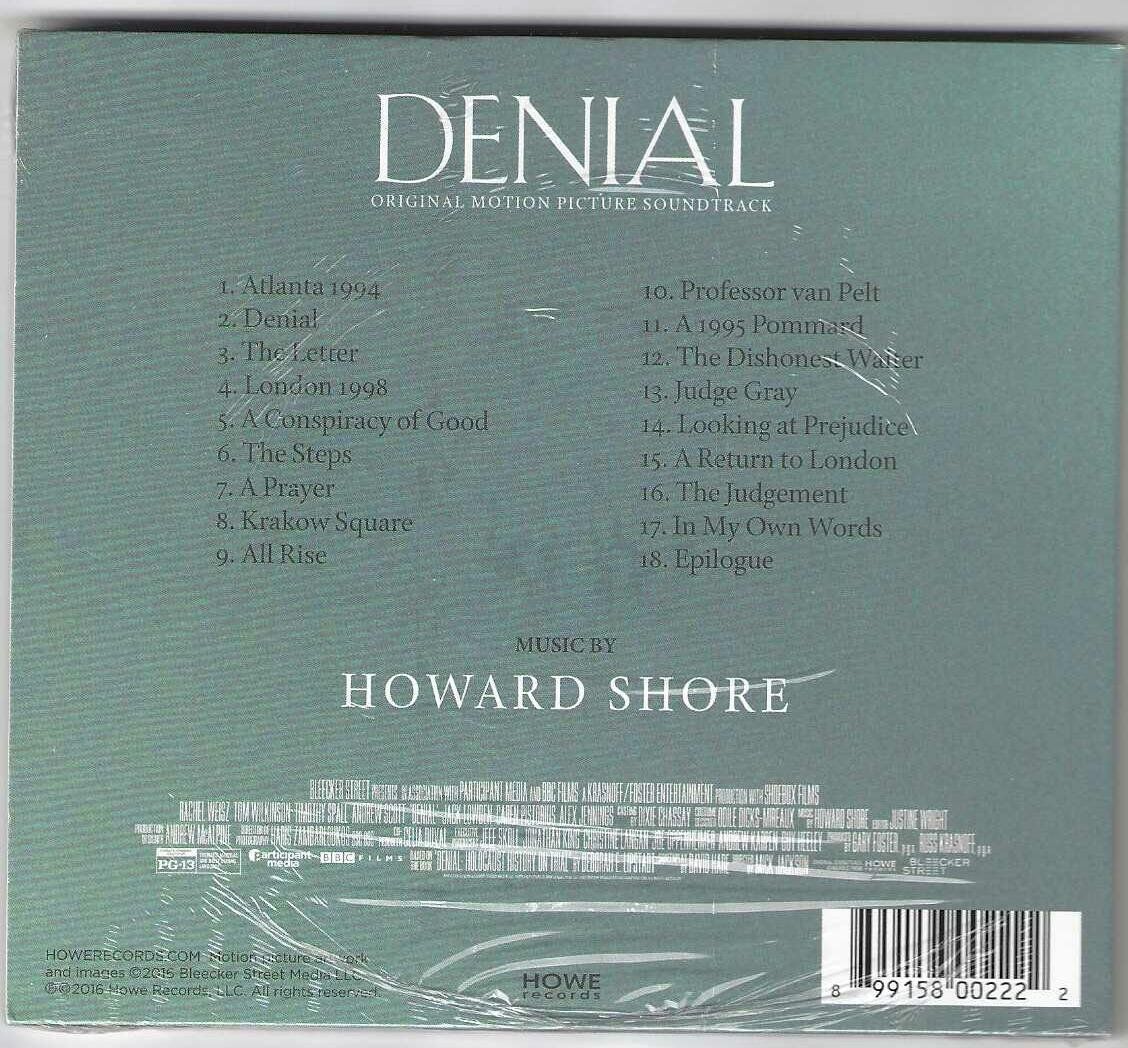 CD: Howard Shore - Denial - Neue – Nuovo e nell'imballaggio originale da Genève venduto da CDLPBookS 1