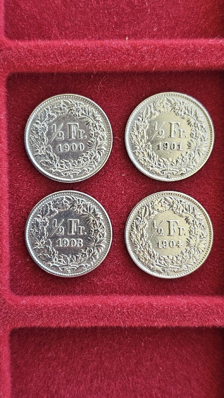 Tutti le monete: 0.50 Rp. 1900/01/03/04 – Usato da Unterterzen venduto da Speedy076