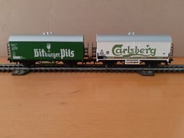 Märklin H0 4421 & 4530 H0 Kühlwagen Bitburger & Carlsberg