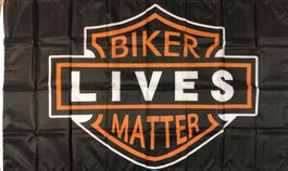 Biker Lives Matter 150 x 90 cm Fahne Black Electra Glide
