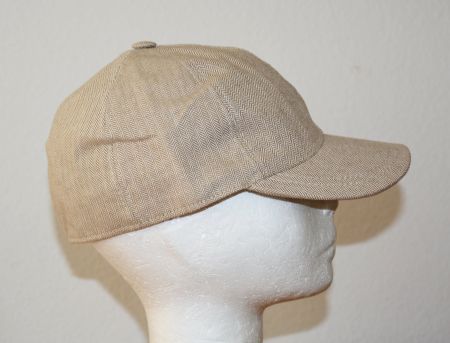 Baseball-Cap beige Gr.56 mit Fischgratmuster